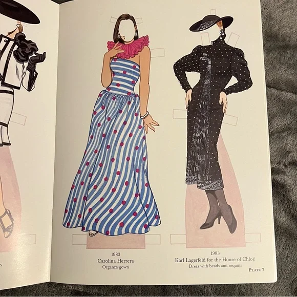 Vtg 1995 Christian Dior and Eighties Fashion Design Paper Doll Books Tom Tierney - Picture 8 of 9